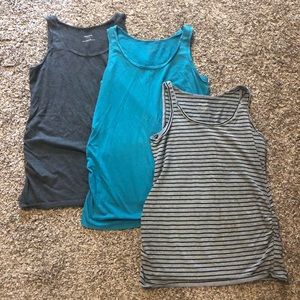 Scoop neck maternity tanks
